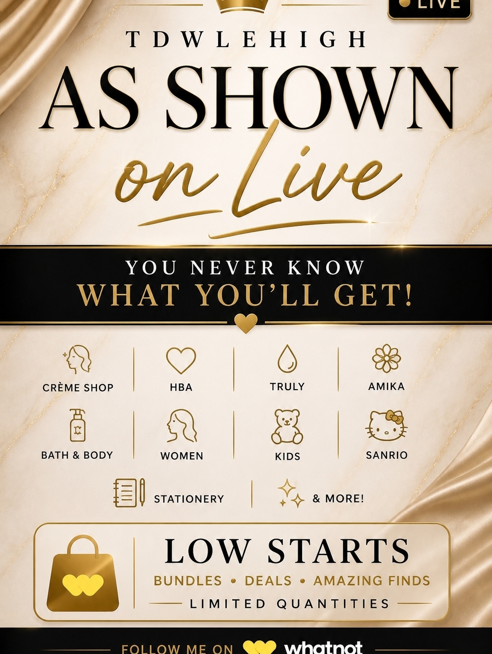 As shown on live